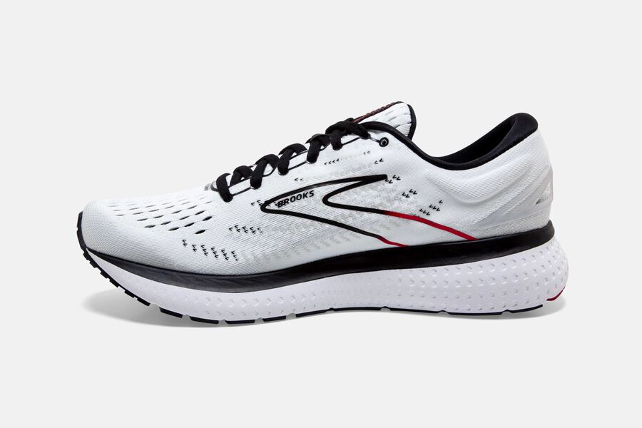 Brooks Glycerin 19 Road Loopschoenen Heren - Wit/Zwart/Rood - 873521HMA